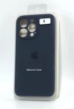 Чохол iPhone 15ProMax Silicon Case original FULL Camera №8 Dark blue (4you)
