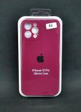 Чохол iPhone 12 Silicon Case original FULL Camera №63 burgundy (4you)