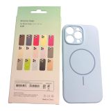 Чехол iPhone 16ProMax Silicon BEATS with MagSafe №1 light blue