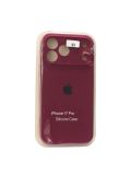 Чохол iPhone 17Pro Silicon Case original FULL Camera №63 burgundy (4you)