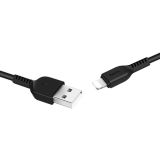 Usb-cable iPhone 5 HOCO X20 Flash 2.4A 1m (круглий) Black