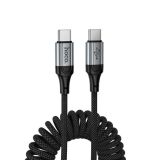 Cable Type-C/Type-C HOCO X121 60W 1.5m (круглый) Black