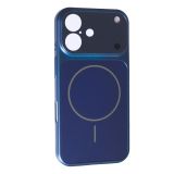 Чехол iPhone 14Pro Silicon IPHONE 17 STYLE with MagSafe Navy blue