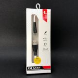 Usb-cable Micro USB 4you Sula white ( 2.4A, Silicon ) 