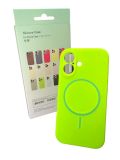 Чохол iPhone 15 Silicon BEATS with MagSafe №13 Neon green