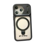 Чохол iPhone 17Pro Silicon Armor MagSafe Holder Grey