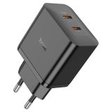 СЗУ-Type-C HOCO N35 PD45W+QC3 (2Type-C) Black