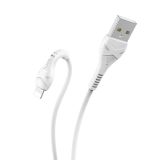 Usb-cable iPhone 5 HOCO X37 Cool power 2.4A 0.5m (круглий) White