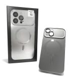 Чехол iPhone 15 Silicon Case Glass Slim with Magsafe Gold "Акционная цена"