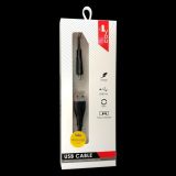 Usb-cable Micro USB 4you Sula black (2.4A, Silicon)