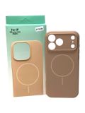 Чехол iPhone 17ProMax/18ProMax Silicon BEATS with MagSafe №6 Cappuccino
