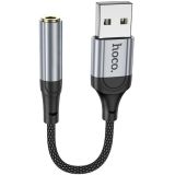 Перехідник HOCO LS36 USB - Jack 3.5 Black