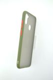 Чехол Samsung A11/A115 Silicon Gingle Matte dark olive/orange "Акционная цена"