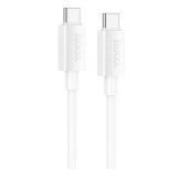Cable Type-C/Type-C HOCO X107 1m (круглый) White