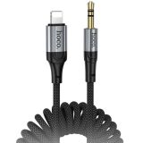 Переходник HOCO UPA33A Lightning - Jack 3.5 plug 1.5m Black