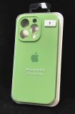 Чехол iPhone 14Pro Silicon Case original FULL Camera №1 green (4you)