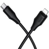 Cable Type-C/iPhone 5 HOCO X124 27W 1m (круглий) Black