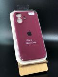 Чехол iPhone 16Plus Silicon Case original FULL Camera №63 burgundy (4you) "Акционная цена"