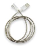 Usb-cable Micro USB 4you Vazi (2000mah, метал, 90град, сталевий) "Акційна ціна"