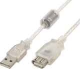 Кабель Cablexpert CCF-USB2-AMBM-TR-6 (преміум якість, USB 2.0 A-папа / А-мама, 1.8м, феріт.серц)