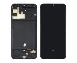 LCD Samsung A30s/A307 (2019) с черным тачскрином + корпусная рамка OLED (М)