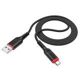 Usb-cable Micro USB HOCO X59 2,4A 1m (круглий, тканинний) Black