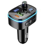 FM модулятор HOCO E62 QC3.0.PD20W (Blueutooth 5.0,MP3,1USB,Type-C,LED) Black