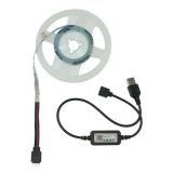 LED стрічка USB RGB 5V, IP 20, 2м, 20 світлодіодів, Bluetooth, на самоклейці (М) - Ціна Тижня!