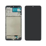 LCD Samsung M22/M225 Galaxy із чорним тачскрином + дисплейна рамка OLED (М) 