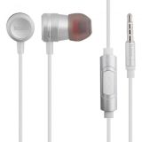 Гарнитура HOCO M16 (микрофон,круглый шнур) Silver/white