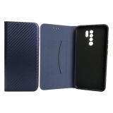 Flip Cover for Xiaomi Redmi 9 Fiber Dark blue (4you)