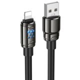Usb-cable iPhone 5 HOCO U143 1.2m (круглий) Black