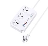 Фільтр мережевий Kakusiga KSC-948 1.5m (2500W, 3USB(1QC), Type C, 3 розетки) White