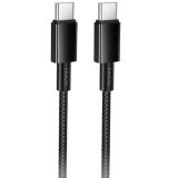Cable Type-C/Type-C HOCO X119 60W 1m (круглий) Black