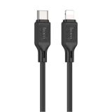 Cable Type-C/iPhone 5 HOCO X90 1m (круглий) Black