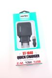 МЗП-USB Sertec ST-1040 10W / 2400mAh 1 Usb + кабель Micro USB Black