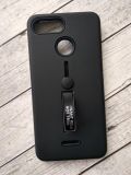 Чохол Xiaomi Redmi 6Pro / Mi A2 Lite Silicon + Plastic Finger Ring Stand black Акційна Ціна!