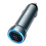 АЗП-USB HOCO Z54A PD30W+QC3.0 (1Type-C/1USB) Grey
