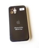 Чехол iPhone 12Pro Silicon Case original FULL Camera №18 black (4you)