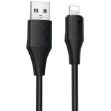 Usb-cable iPhone 5 HOCO X124 1m (круглый) Black