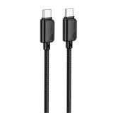 Cable Type-C/Type-C HOCO X113 60W 1m (круглий) Black