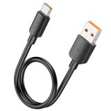 Usb-cable Type-C HOCO X96 100W 0.25m (круглий) Black