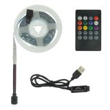 LED стрічка USB RGB 5V, IP 20, 5м, з пультом, на самоклейці (М) - Ціна Тижня!
