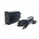 CЗУ 4you A52 (PD 22.5W, Fast Charger QC 3.0, 5V/3A, 9V/12V-1.5A, 2виходу) black+ кабель Type C Dvina