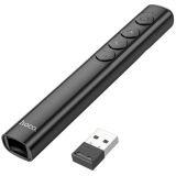 Презентер с лазерной указкой Hoco GM200 (беспроводной USB-приемник 2,4 ГГц) Black