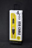 Usb-cable Type-C 4you Dnister white (3A, Silicon Perfect, 2m) Нова упаковка!