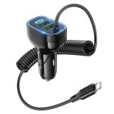 АЗП-USB HOCO NZ11A PD30W (Type-C/2USB) + кабель Lightning Black
