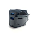 CЗУ 4you A24 (2.4A, Smart IC, Auto ID, покращена плата, 2USB, Led підсвічування) black (тех. пак)