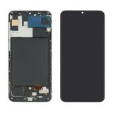 LCD Samsung A30s/A307 (2019) с черным тачскрином + корпусная рамка IPS (М)