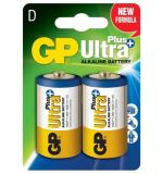 Батарейка GP 13AUP-2UE2 Ultra Plus LR20 , D(2 на блистере белая уп)